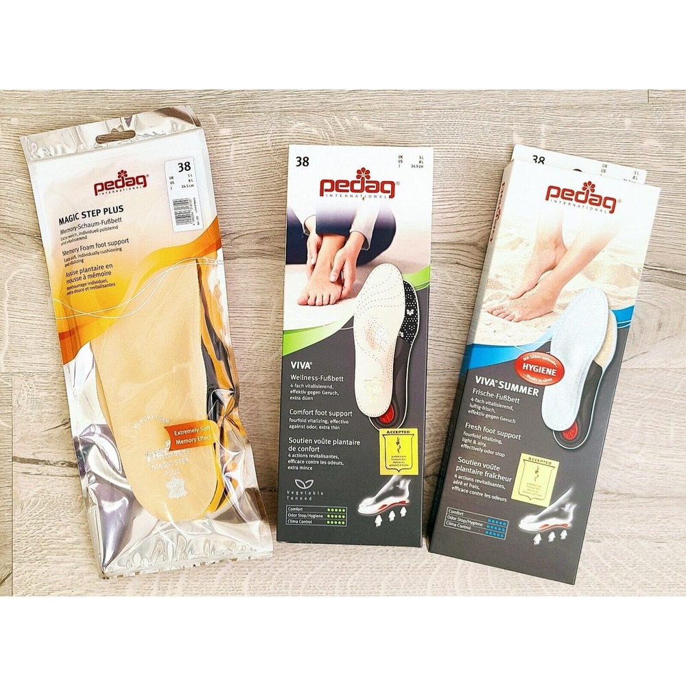 Pedag Lifestyle Kit Viva Summer Step Plus orthotic insoles Us 8L/EU 38